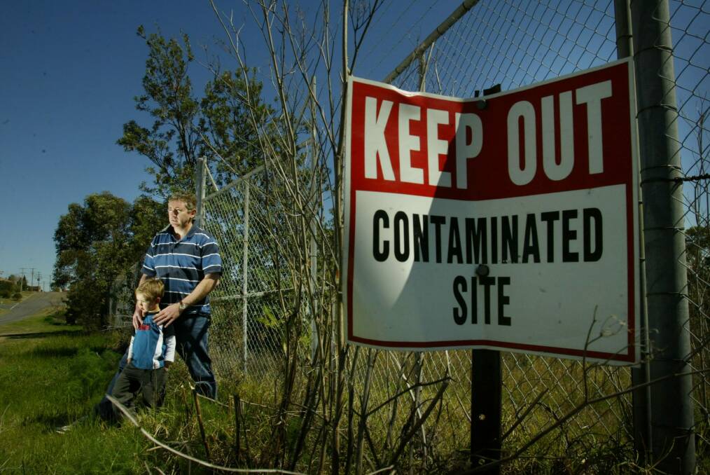 A generic 'Keep Out - contaminated site' sign. Photo: Peter Stoop