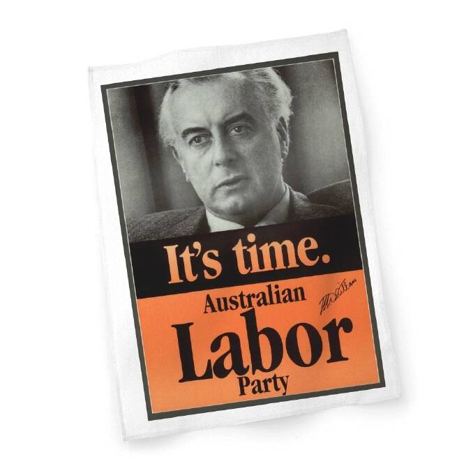 The ALP has launched a 40th anniversary tea towel to recall Gough Whitlam's dismissal.