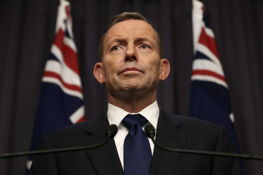 Tony Abbott in 2015, shortly before his short prime ministership ended.
