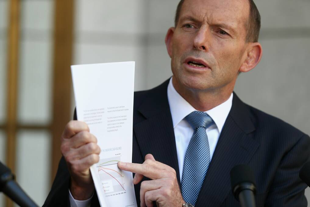 Tony Abbott at Parliament House on Wednesday. Photo: Alex Ellinghausen