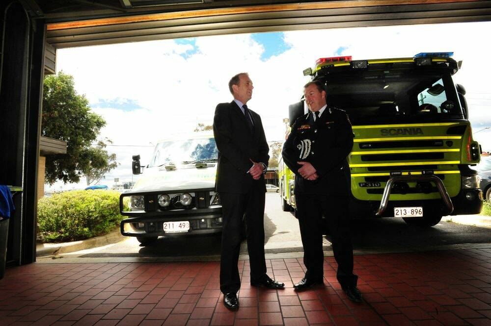 Investigation: Simon Corbell, left, says a report on bullying in the fire service is complete. Photo: Karleen Minney
