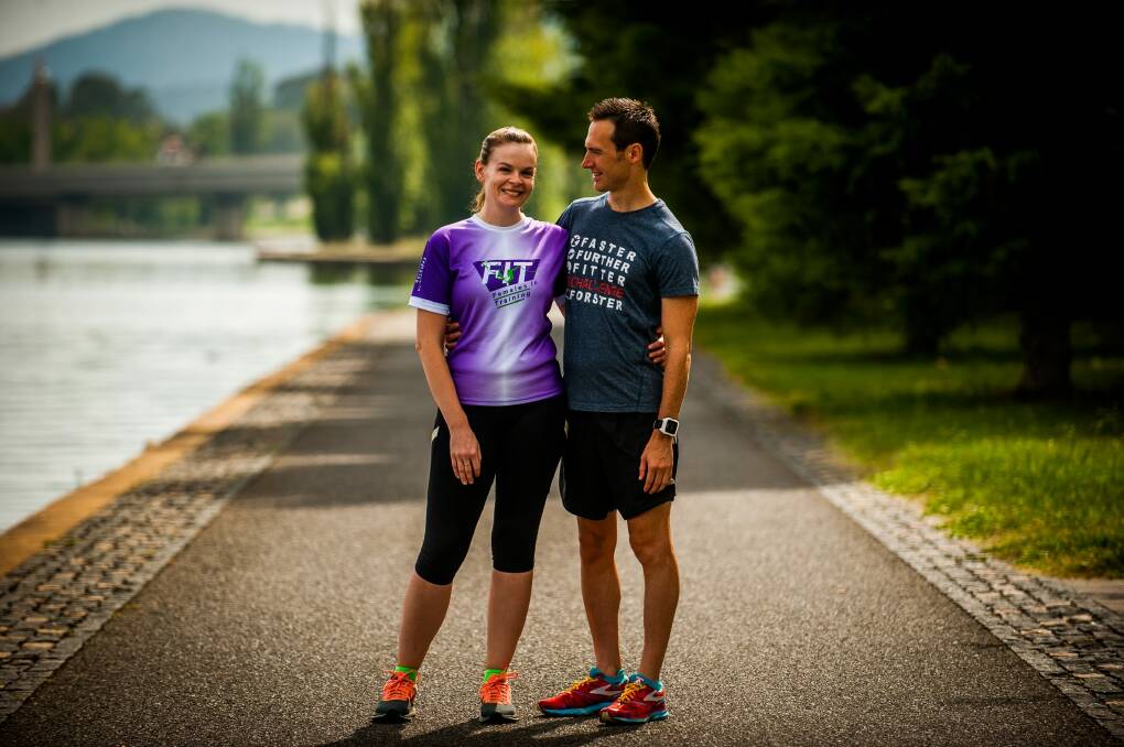 Michelle Weir, pictured with fiance Kenny, said a successful recovery  from the serious accident last April means she has no excuse not to complete a marathon. Photo: Elesa Kurtz