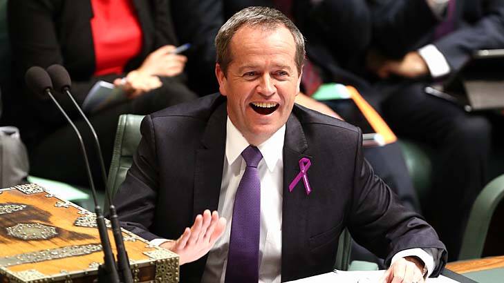 Opposition Leader Bill Shorten in question time: "Why is the Prime Minister’s only plan to play politics with thousands of Australian jobs and our national airline?” Photo: Alex Ellinghausen