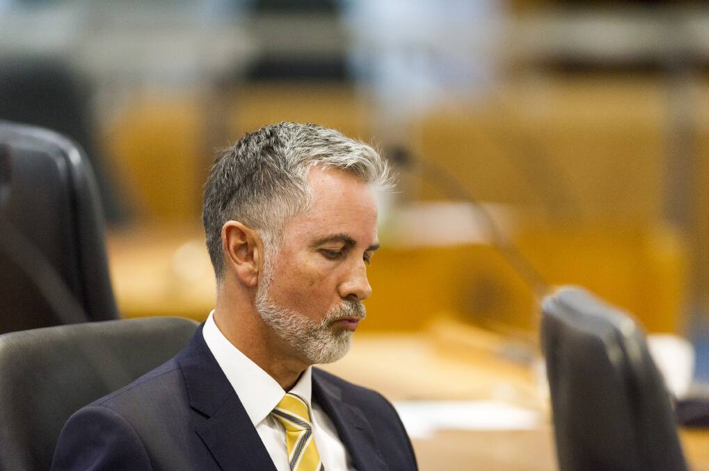 Canberra Liberals politician Jeremy Hanson delivered a dissenting set of recommendations on a new jobs code.  Photo: Dion Georgopoulos