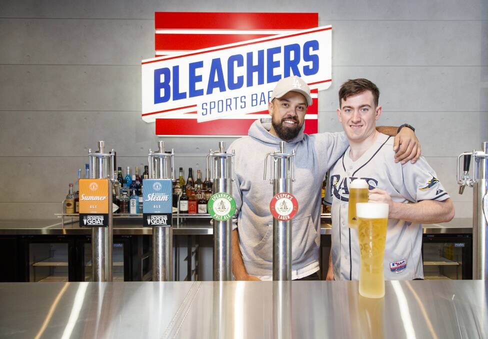 Bleachers sports bar managers Richard McPherson and Aaron Aherne-Williams.   Photo: Sitthixay Ditthavong