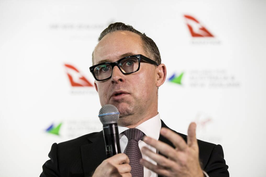 Qantas chief executive Alan Joyce, who in March labelled Canberra Airport's behaviour "absolutely appalling".   Photo: Dominic Lorrimer