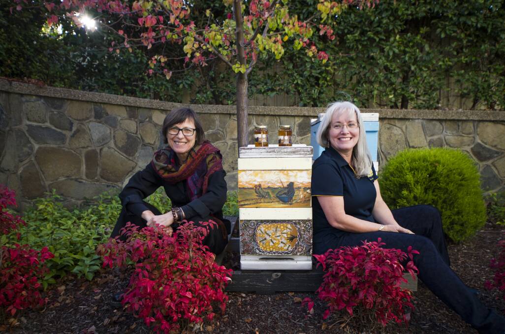 World Bee Day will be celebrated at Slovenian Embassy for the first time in Canberra with Slovenian ambassador Helena Drnovšek Zorko and Canberra Urban Honey director Carmen Pearce-Brown. Photo: Elesa Kurtz
