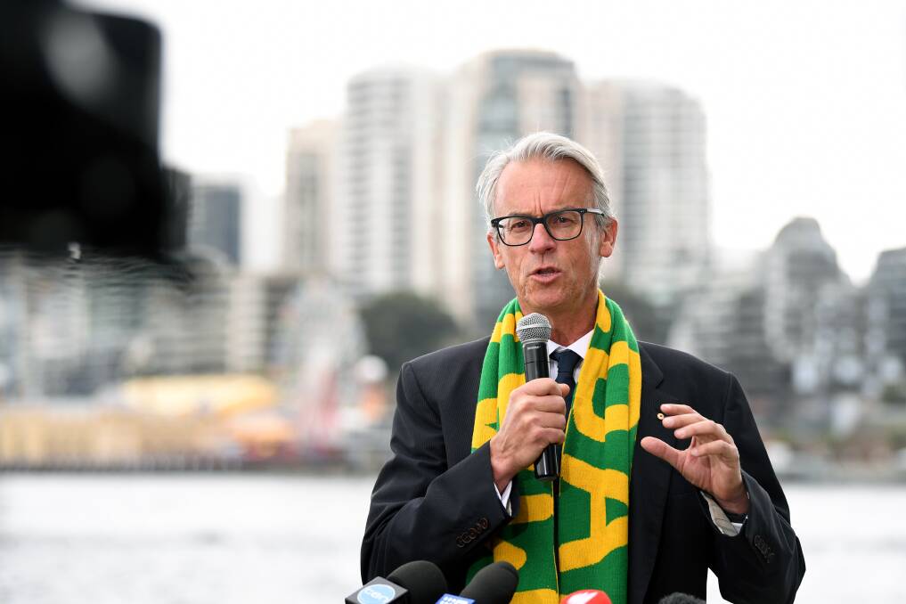 Executive decision: FFA chief David Gallop fronted the board on Wednesday alongside A-League boss Greg O'Rourke. Photo: AAP