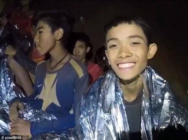 The Wild Boars Soccer team in the Thai cave before the rescue. Photo: Supplied