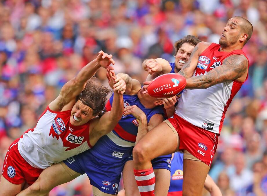 Difficult day at the office: Lance Franklin. Photo: Getty Images