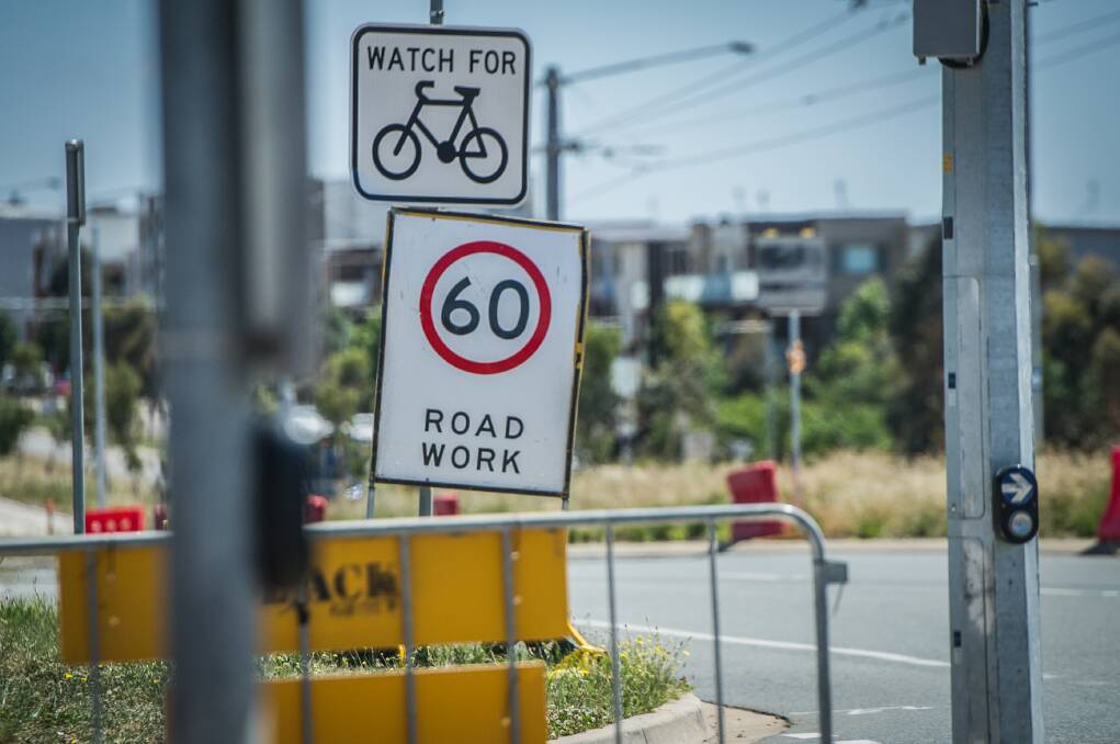 Only a 60km/h speed limit sign remains visible on Flemington Road, near the intersection with Well Station Drive. Photo: Karleen Minney