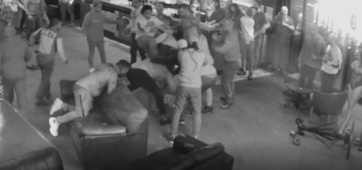 Footage from the wild brawl.  Photo: Supplied