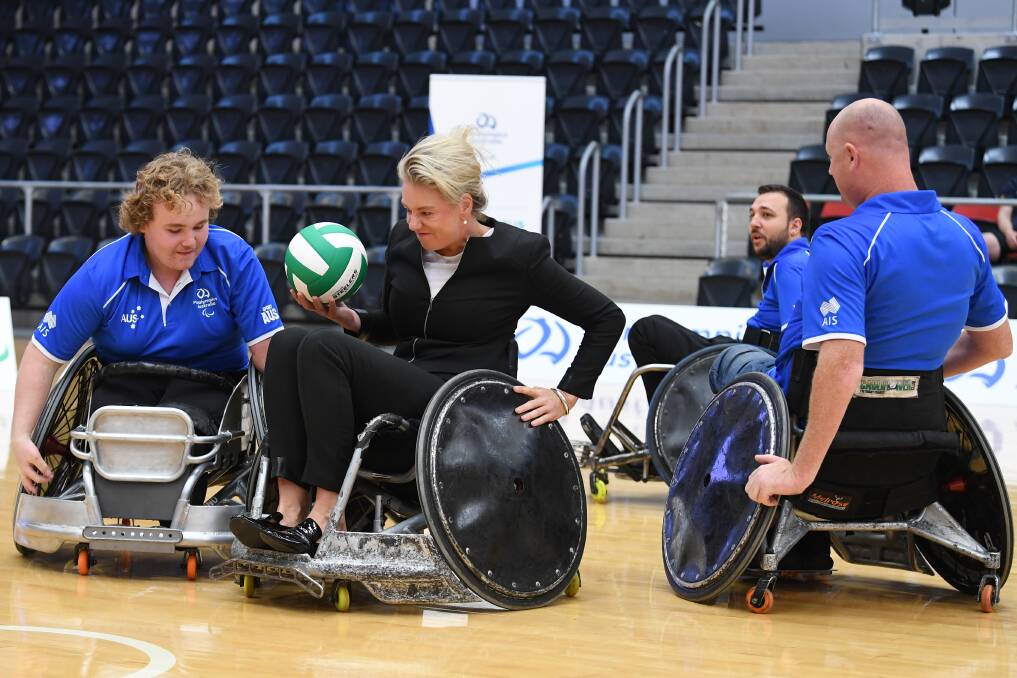 Sport Minister Bridget McKenzie was at the AIS to launch a grants program on Thursday. Photo: AAP
