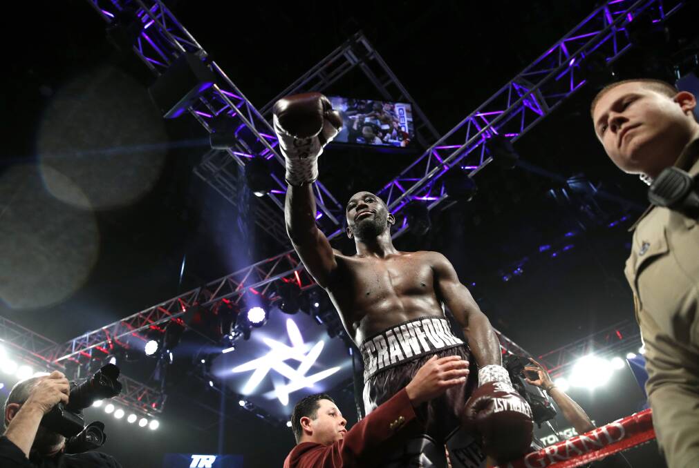 Terence Crawford is on top of the world once more. Photo: AP