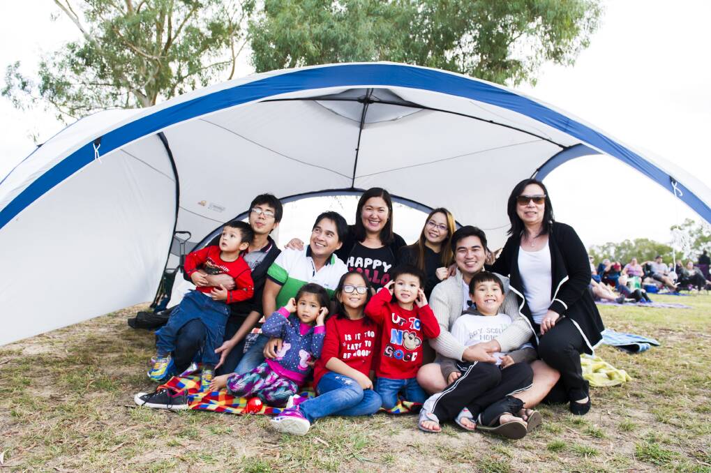 The Espinosa family came prepared for Skyfire 2019.   Photo: Dion Georgopoulos