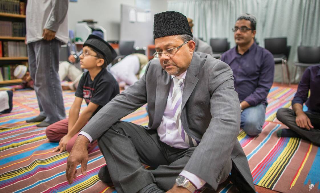 Mohammad Hasan, pictured at a prayer session in the Griffin Centre, Civic, said the government process for approving a site had taken too long. 
 Photo: Matt Bedford