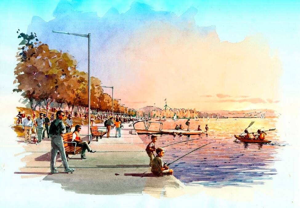 An artists impression of the West Basin foreshore. Photo: John Haycraft 