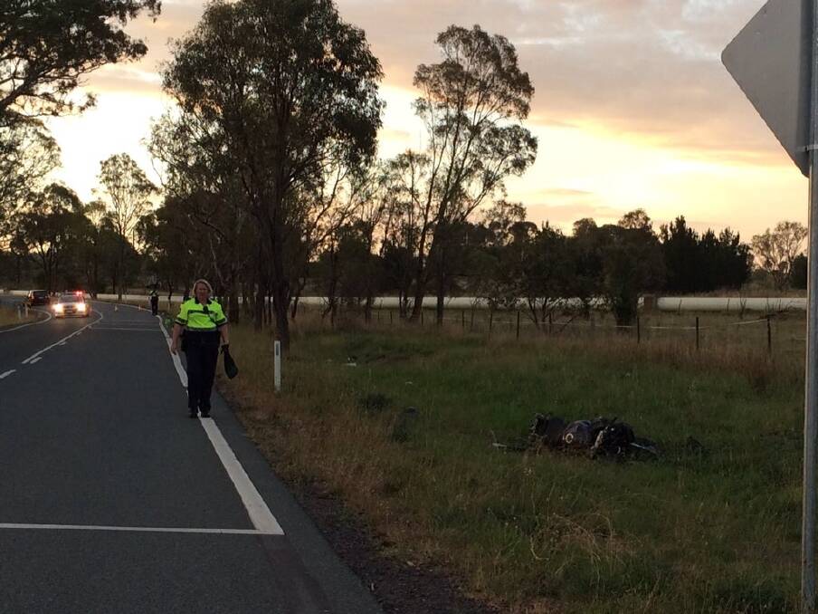 A motorcycle rider dies after Cotter Road crash. Photo: Clare Colley