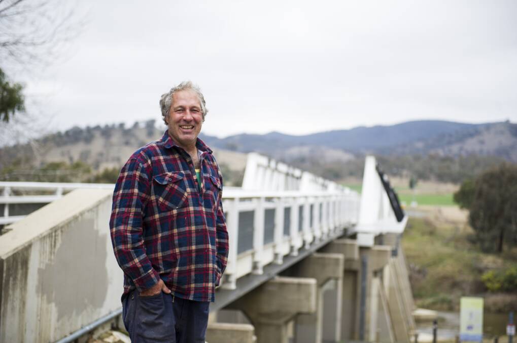 Long time Tharwa resident Matthew Gregory wants to see the village return to its heyday as a perfect weekend destination for Canberrans. Photo: Dion Georgopoulos