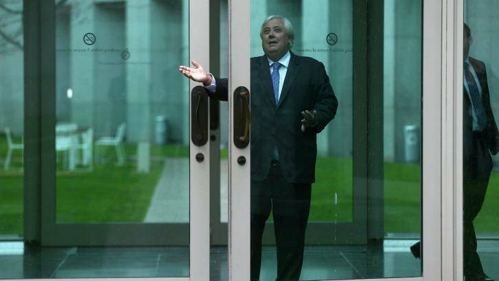 Clive Palmer supported the government's mining tax repeal bill - with conditions. Photo: Alex Ellinghausen