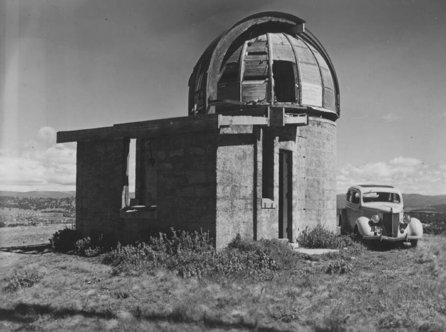 Mount Pleasant observatory, known as "Gilly's House" after a professor at Duntroon Military College, was a scene for practical jokes. Photo: R.C Strangman, National Library of Australia
