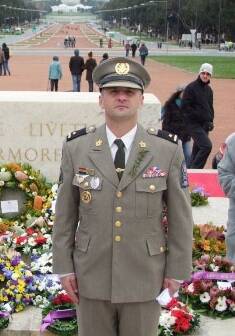 Krunoslav Bonic at the Anzac Day commemoration in Canberra in 2012.  Photo: Image taken from www.hkv.hr