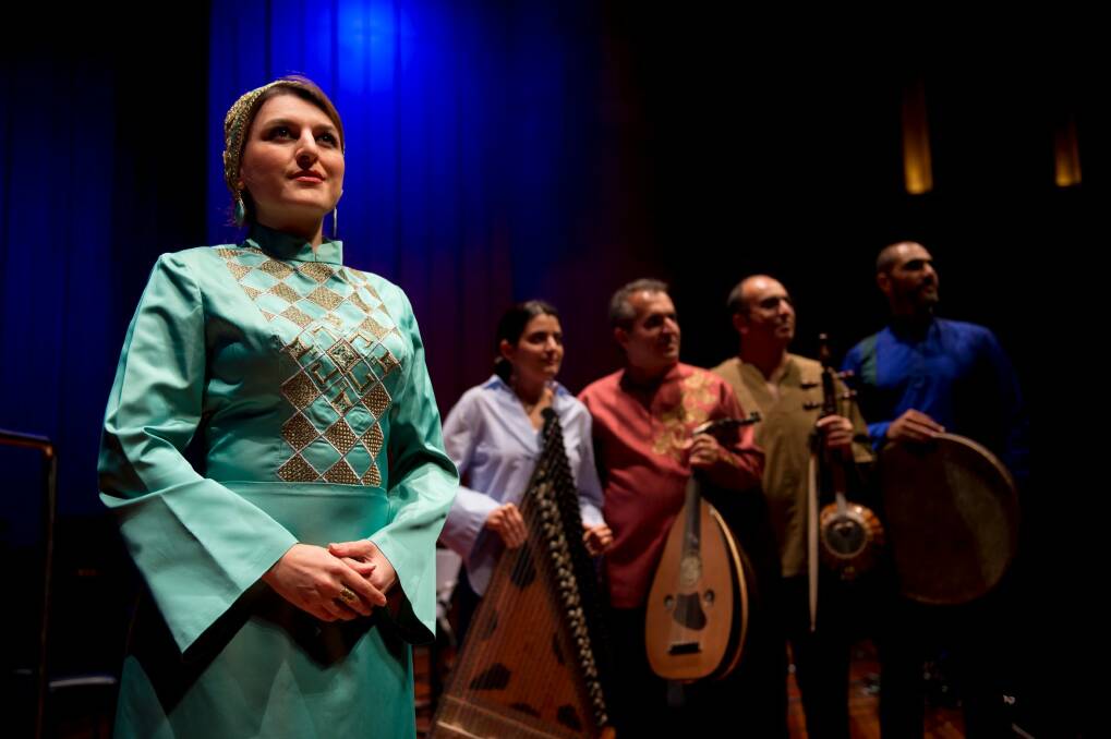 Malihe Maradi, Vahideh Eisaei, Salar Ayoubi, Mansour Azadfekr and Esfandiar Shahmir at opening night of the Multicultural festival. Photo: Jay Cronan