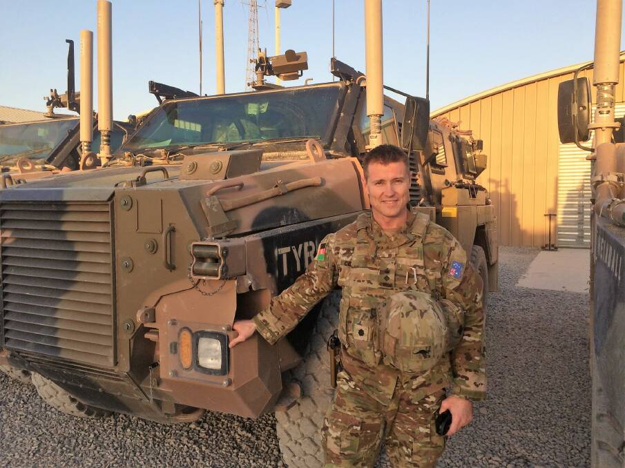 Lieutenant Colonel Peter Conroy during his deployment to Afghanistan as part of Operation Highroad. Photo: Peter Conroy