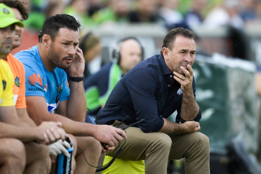 Ricky Stuart is refusing to let the Raiders believe the hype. Photo: Rohan Thompson