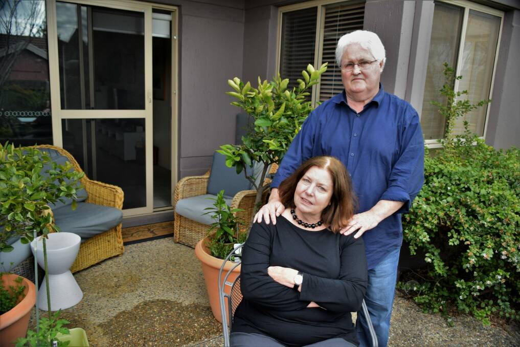 David and Margaret Chalker feel the Mr Fluffy program has been poorly handled by the ACT Government. Photo: David Ellery