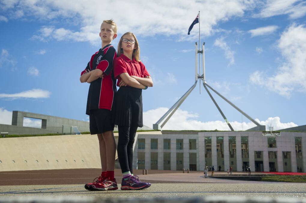 Nia and Iolo will skip school on November 28 to protest against government inaction against climate change. Photo: Elesa Kurtz