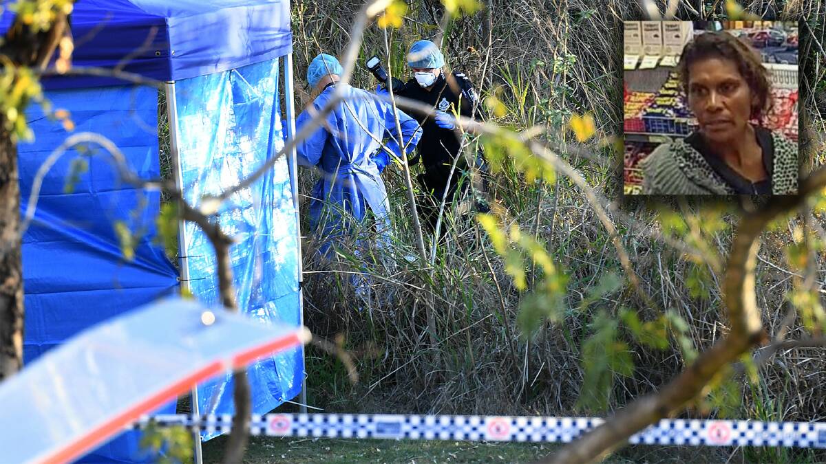 A bag of bones found at Kangaroo Point on September 10 was identified as missing woman Constance Watcho's remains. Photo: Composite/AAP