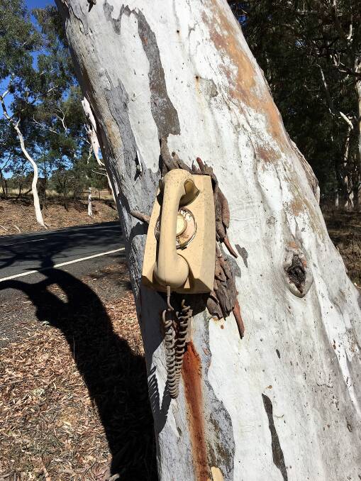 Have you spotted this phone on Bungendore Road? Photo: Bruce Ryan