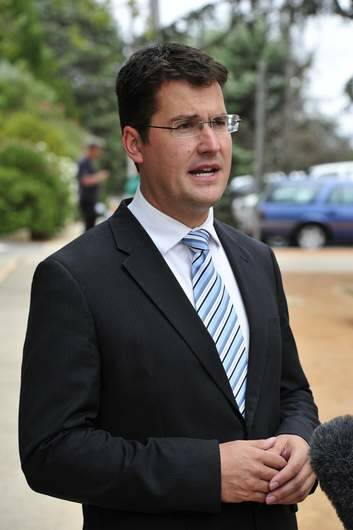 Zed Seselja has promised to fight to protect public servant jobs if the Coalition wins the federal election. Photo: Jay Cronan