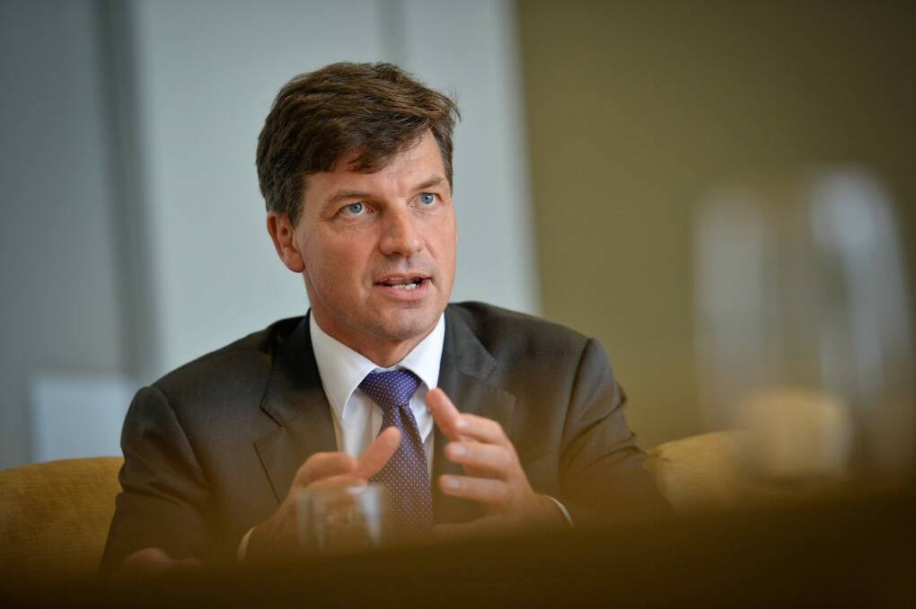 Selling Canberra in Singapore: Assistant Minister for Digital Transformation Angus Taylor.  Photo: Jeremy Piper
