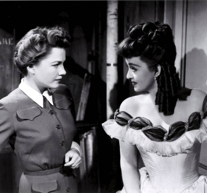 Anne Baxter shines as Eve Harrington and Bette Davis as Margo Channing in All About Eve. Photo: supplied