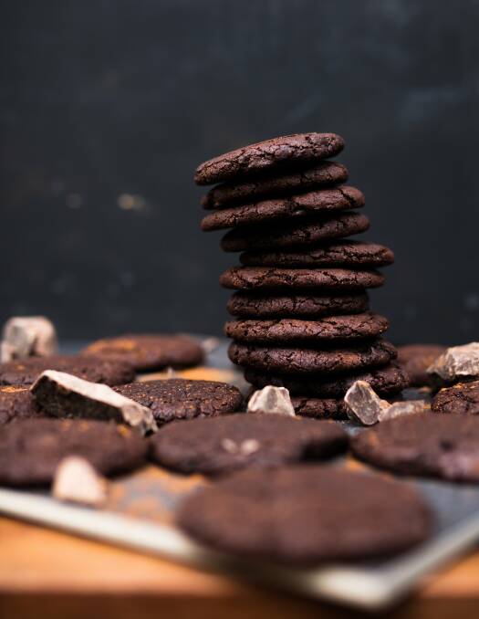Chewy chocolate cookies from the Sweet Bones cookbook. Photo: Amy Dobos