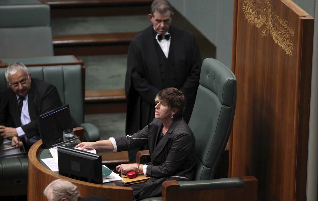 Deputy Speaker Anna Burke should have her hands full in question time this afternoon. Photo: Penny Bradfield