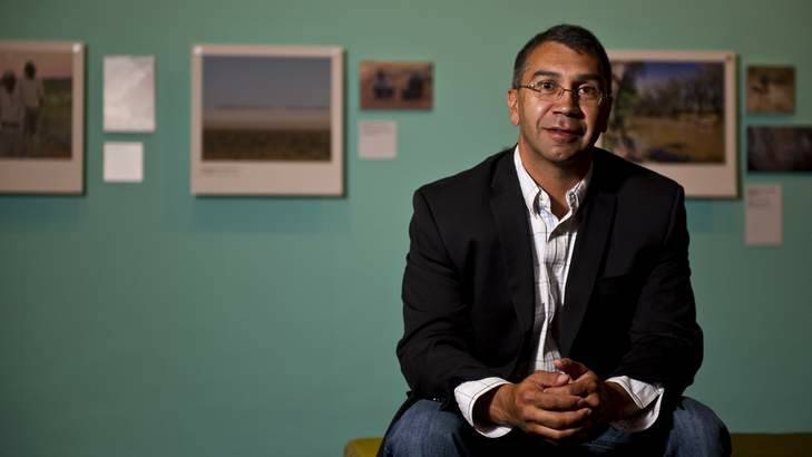 Ngambri custodian Paul House at the launch of the exhibition <em>On Country</em> at the National Museum of Australia. Photo: Jay Cronan