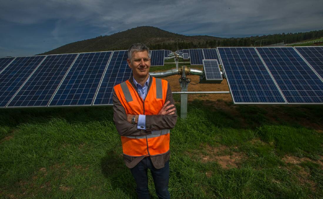 Impact investment group head of renewable infrastructure Lane Crockett. The company owns and operates the Mt Majura Solar Farm. Photo: Karleen Minney