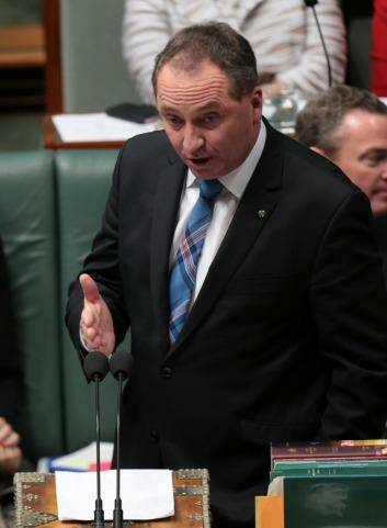 Mum's the word: Agriculture Minister Barnaby Joyce. Photo: Andrew Taylor