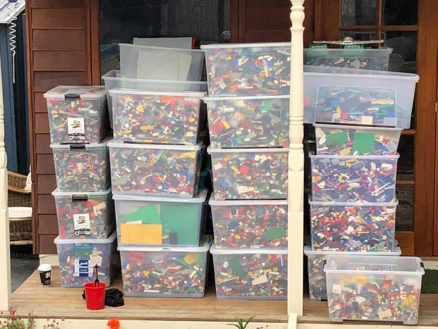 Some of the Lego up for sale at The Green Shed's charity sale in January. Photo: Facebook