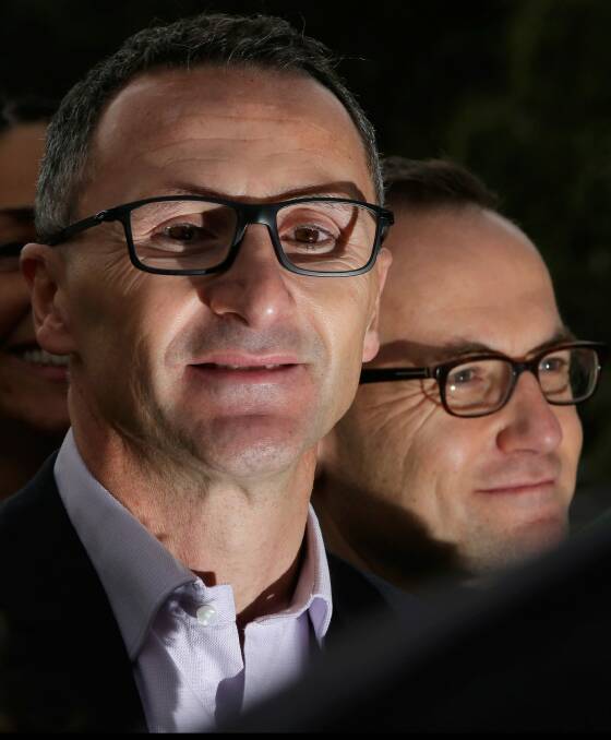 Greens MP Adam Bandt (right) lost the deputy leadership in 2015. Photo: Darrian Traynor