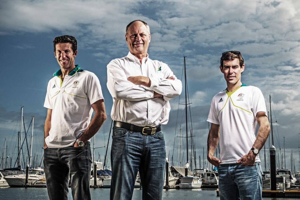 Peter Conde, centre, has been appointed as the new AIS boss. Photo: Glenn Hunt