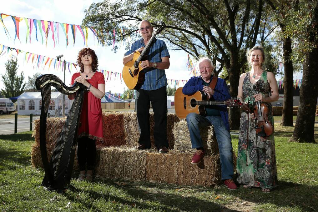 The Heartstring Quartet from Ireland – Maire Ni Chathasaigh, Chris Newman, Arty McGlynn and Nollaig Casey – will perform at the National Folk Festival at Exhibition Park in Canberra. Photo: Jeffrey Chan