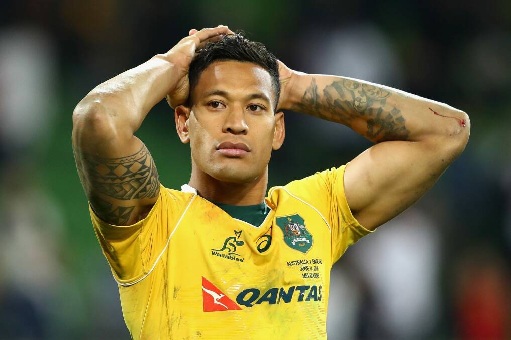 Plenty to think about: Israel Folau was predominantly kept under wraps by an extraordinary England defence. Photo: Getty Images 