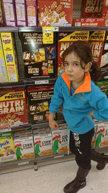 Daliah Lee, eight, was upset that only boys "doing something awesome'' were depicted on Nutri-Grain boxes. Photo: Supplied