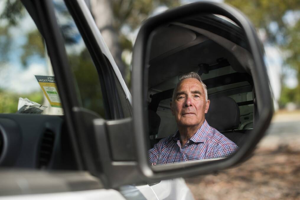 Chairman of the Canberra Taxi Industry Association, John McKeough: If we don't get compensated I'll be on the pension. Photo: Rohan Thomson