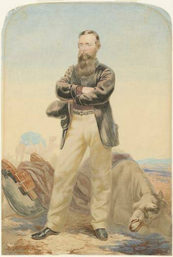 Portrait of Robert O'Hara Burke, circa 1860, watercolour; William Strutt. National Library of Australia. Photo: Supplied