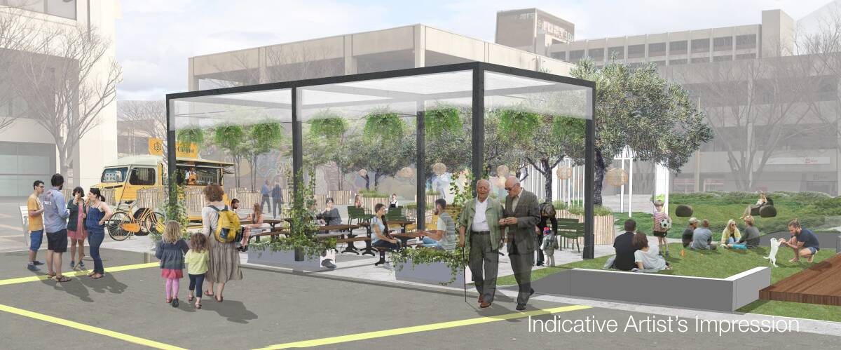 The vision for the revamped Woden town square. Photo: Supplied